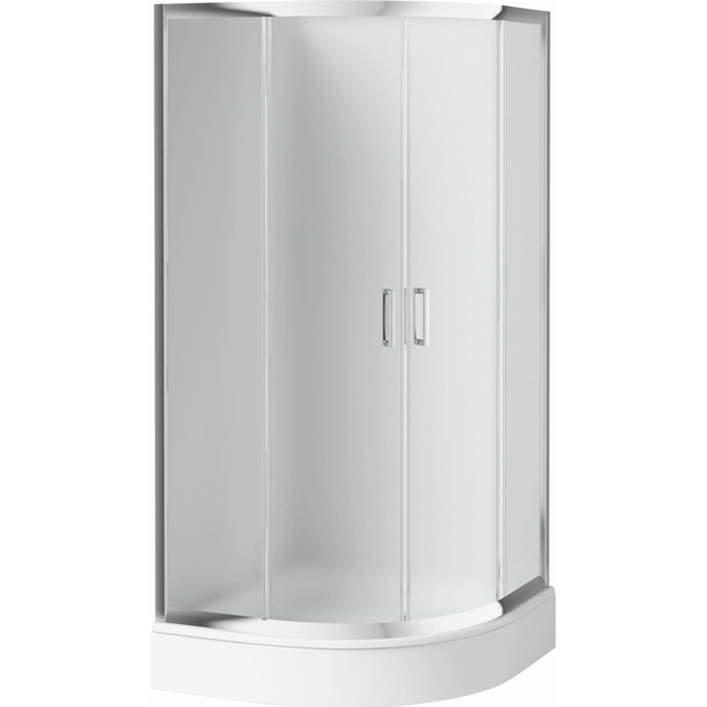 Deante Funkia semi-circular shower cabin 90x185 cm - frosted glass