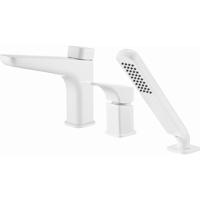 Deante Hiacynt bathtub faucet 3-otworowa white - additional 5% DISCOUNT with code DEANTE5