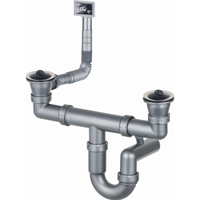 Deante siphon for steel sinks 2-komorowych ZXY_9922- Additionally 5% DISCOUNT for code DEANTE5