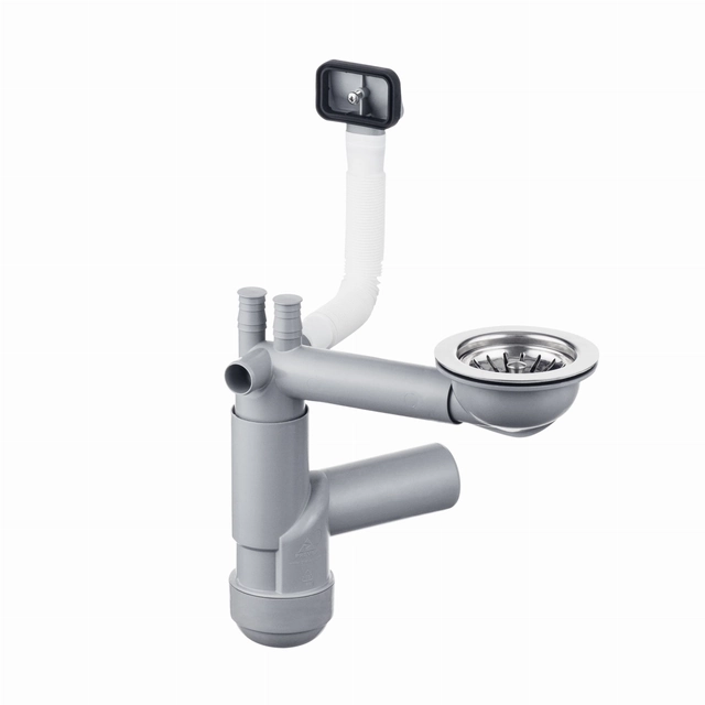 Deante Space Saver Lux siphon for steel sinks 1-komorowych manual plug