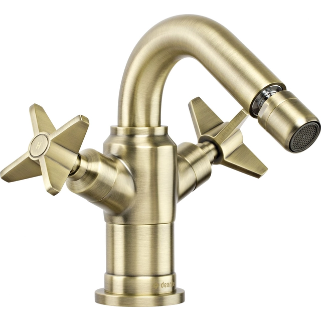 Deante Temisto bidet mixer with click-clack plug, brass