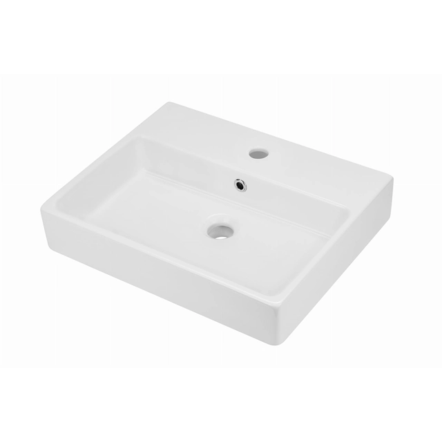 Deante Temisto bordplade håndvask 50x40cm hvid - yderligere 5% RABAT med kode DEANTE5