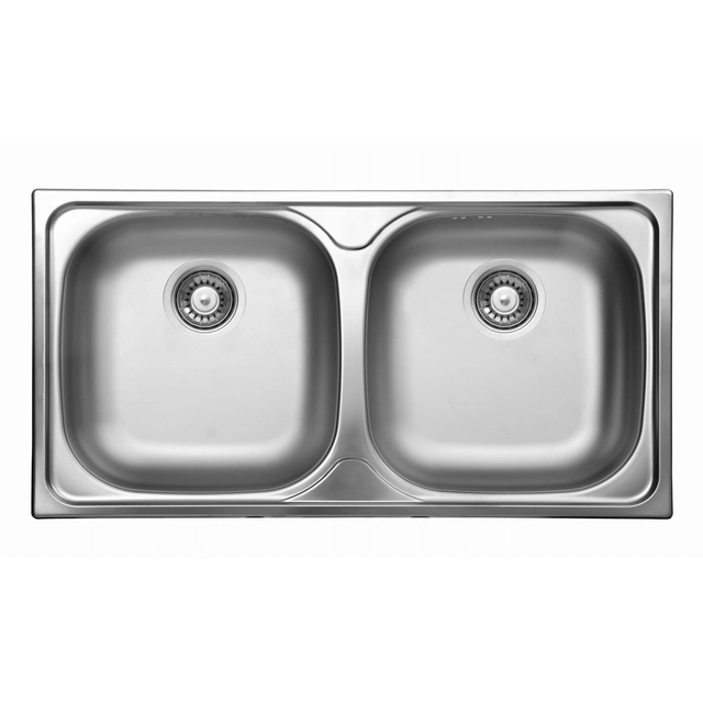 Deante Xylo sink 2-komorowy without drainer - satin - ADDITIONALLY 5% DISCOUNT FOR CODE DEANTE5