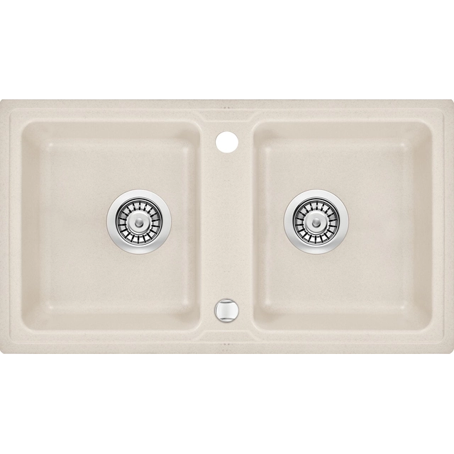 Deante Zorba 2-komorowy sink without drainer - beige