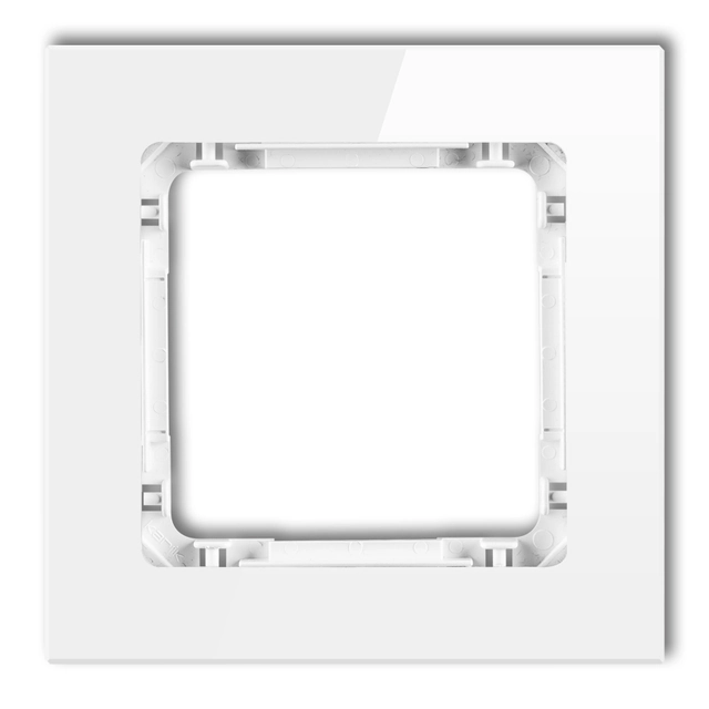 DECO white, Single universal frame - glass (frame: white; bottom: white) (0-0-DRG-1) Karlik