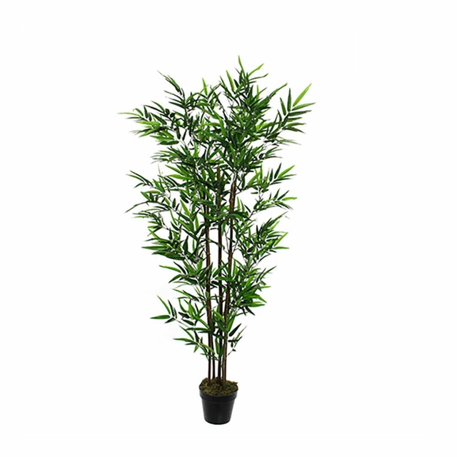 Decorative plant Mica Decorations 65 x 165 cm Color Green Plastic Bamboo