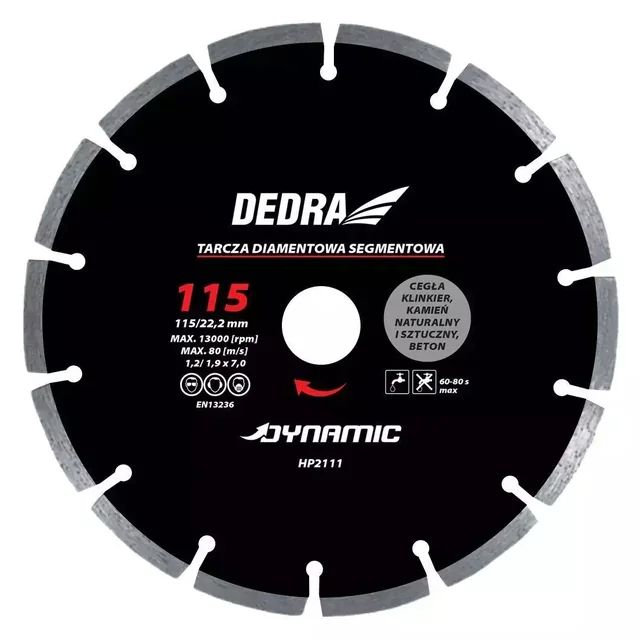 DEDRA DIAMOND GLAZING BLADE HP2118E 300MMX25,4MM DYNAMIC