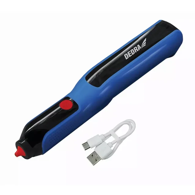 DEDRA HOT GLUE PIST FĂRĂ FĂRĂ DED7547 7-8MM, 4V 2,0AH, ÎNCĂRCARE PRIN USB