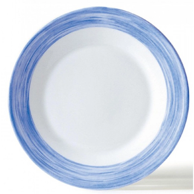 Deep blue plate made of tempered glass 690 ml 54759