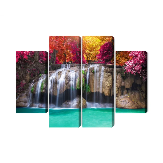 Deep Forest Waterfall Multi-part Painting