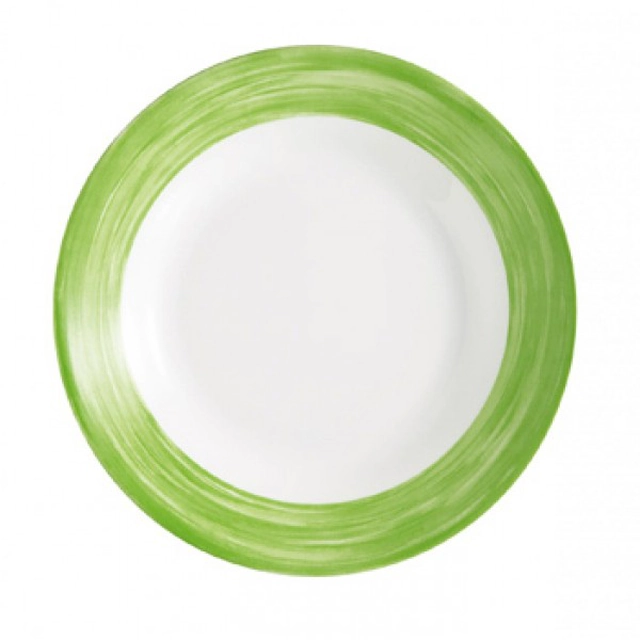 Deep green plate made of tempered glass 690 ml 54754