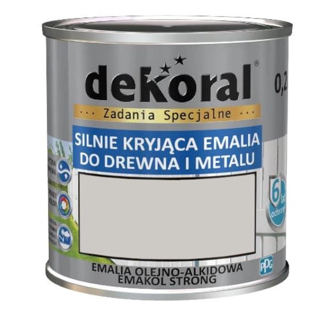 Dekoral Emakol Močna barva za les in kovino, mat pepel 0,9l