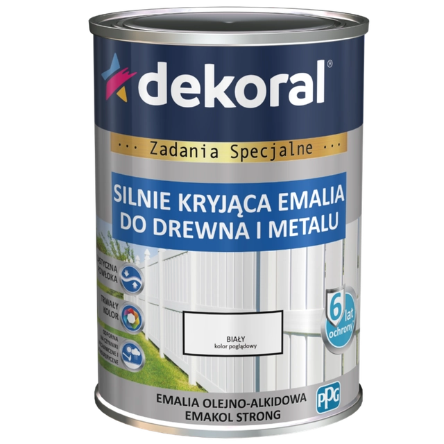 Dekoral Emakol Strong wood and metal paint, glossy black 0,2l