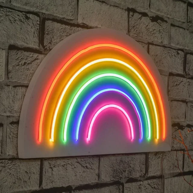 Dekoratív LED világítás, Rainbow, 50 x 26 x 2 cm