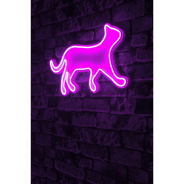 Dekorativ Plastic Led-belysning Kitty the Cat - Pink