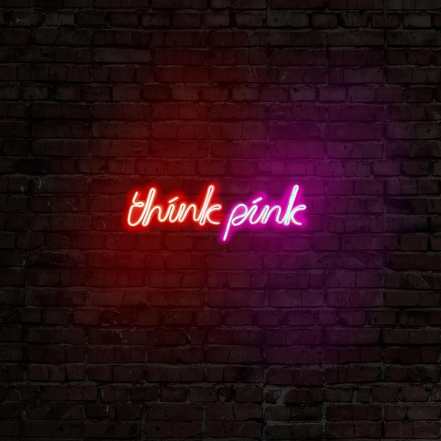 Dekorativne plastične LED ploče Think Pink - Red