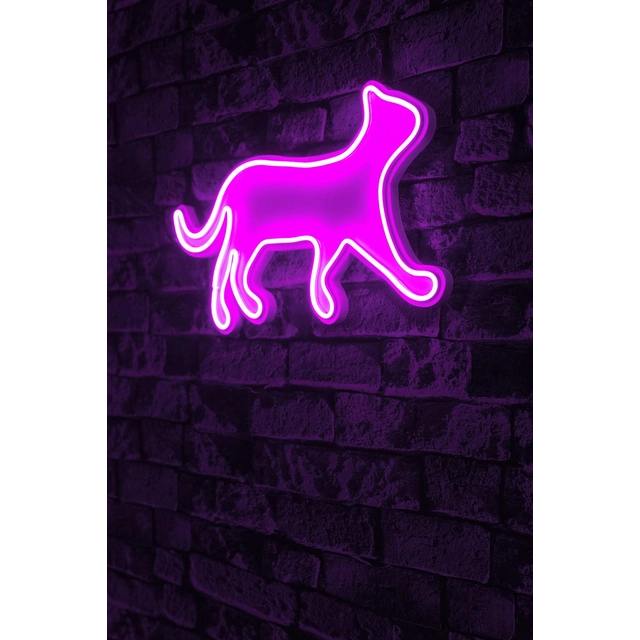 Dekorativní plastové LED osvětlení Kitty the Cat - Pink
