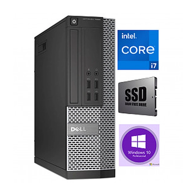 DELL 7020 SFF i7-4770 4GB 120GB SSD 1TB HDD Windows 10 Professional Desktop computer