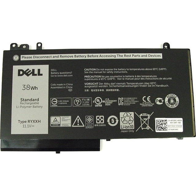 Dell Battery 3-cell 38W / HR LI-ON for Latitude 3100,3150,3160, E5250, E5450, E5550