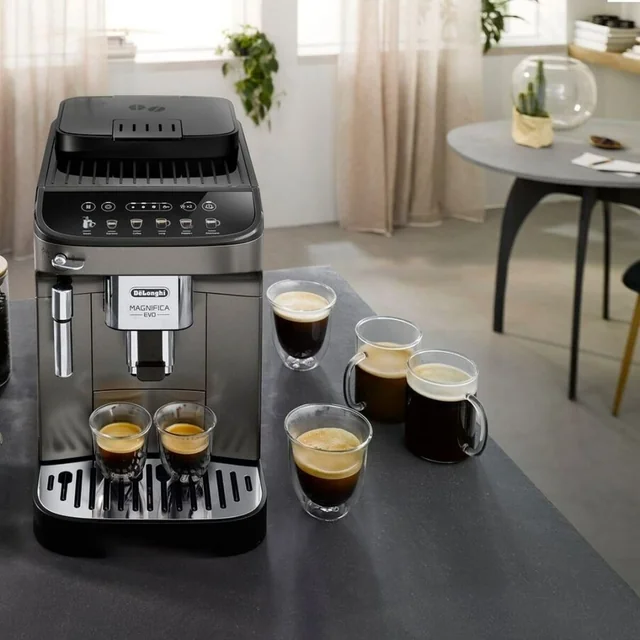 DeLonghi ECAM super-automatic coffee machine 290.42.TB Black Titanium 1450 W 15 bar 250 g 2 Šálky 1,8 L