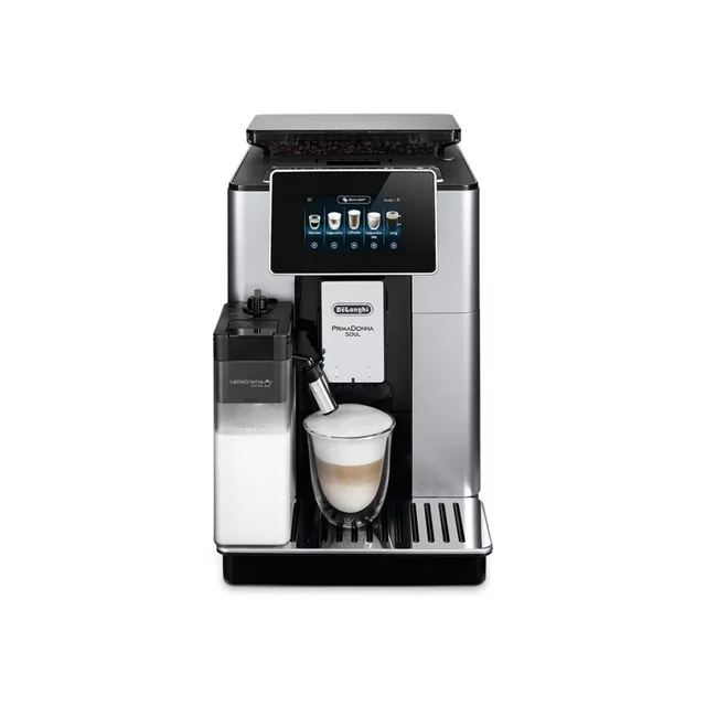 DeLonghi PrimaDonna ECAM super-automatic coffee machine 610.55.SB metallic 1450 W 19 bar 2,2 L