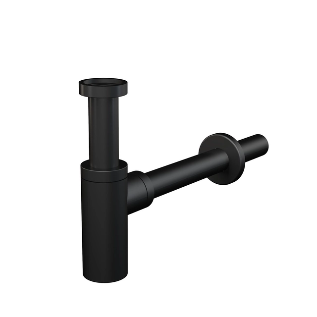 Demi-siphon pour lavabo Dn32 Design, noir mat