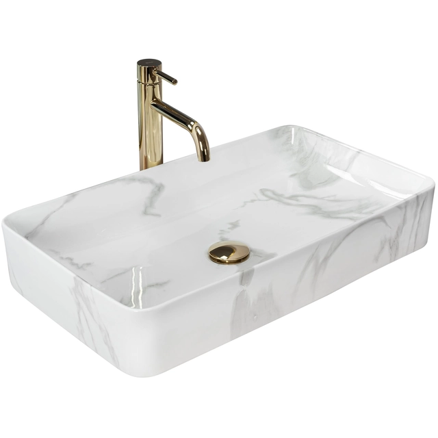 Denis Marmo glossy countertop washbasin