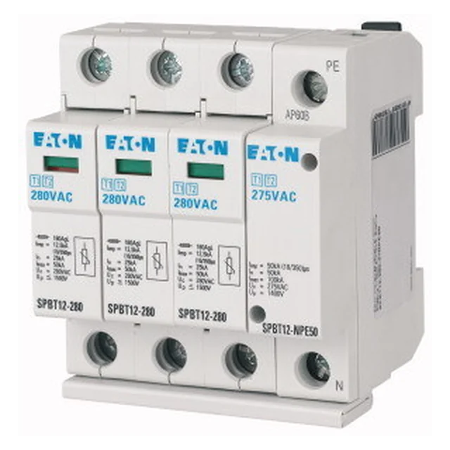 Descărcător de supratensiune tip 1+2 (B+C) SPBT12-280-3+NPE50
