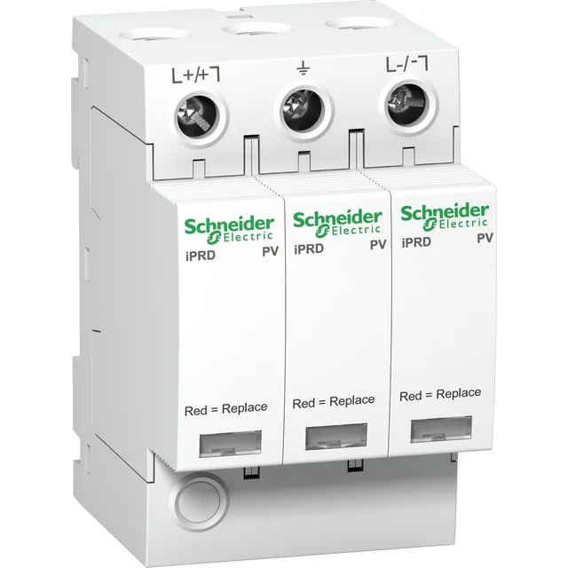 Descărcător PV Schneider Electric iPRD-DC40r-T2-3-1000 3-biegunowy Typ2/C 65 kA cu contact A9L40281