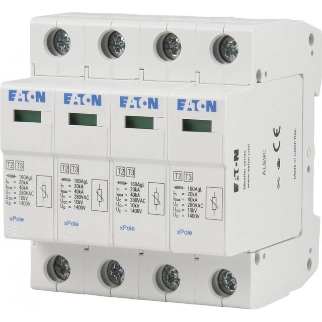 Descargador de sobretensiones Eaton SPCT2-335-3+NPE C 4P 40kA 1,4kV 167622