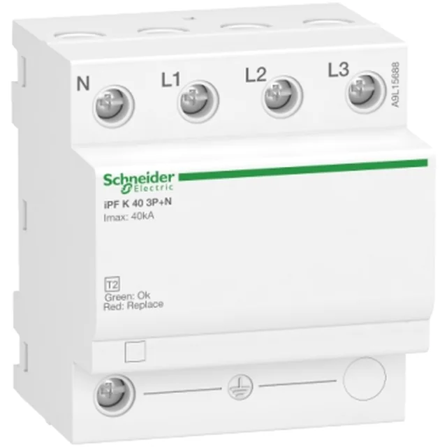 Descargador de sobretensiones Schneider Electric Acti9 iPFK40-T2-3N 3+1-biegunowy Typ2 40 kA