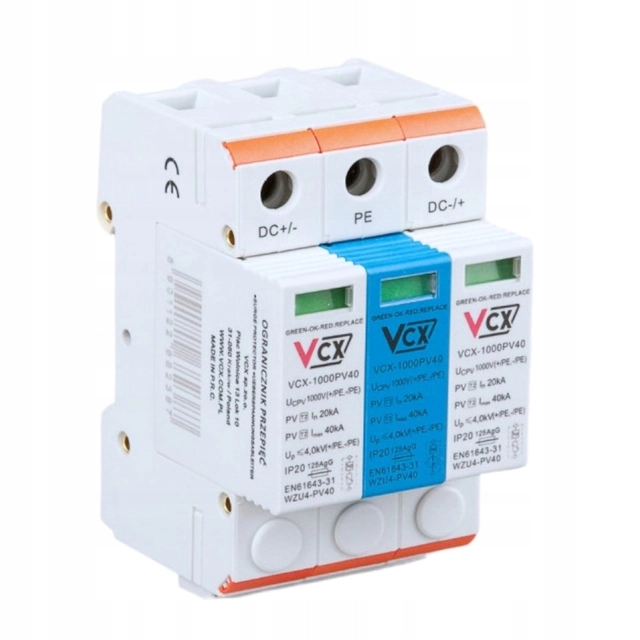 Descargador de sobretensiones VCX DC C 3P 1000V GDT