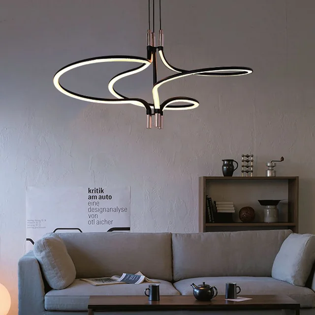 Design Plafondlampen - Design Hanglampen - IP20 - Goud+Zwart - 30 Watt - 3350 Lumen - 3000K