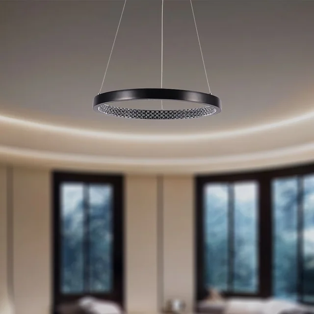 Designer Ceiling Lights - Designer Hanging Lights - IP20 - Black Body - 19 Watts - 2160 Lumens - 4000K - Model No: - VT-7823-B