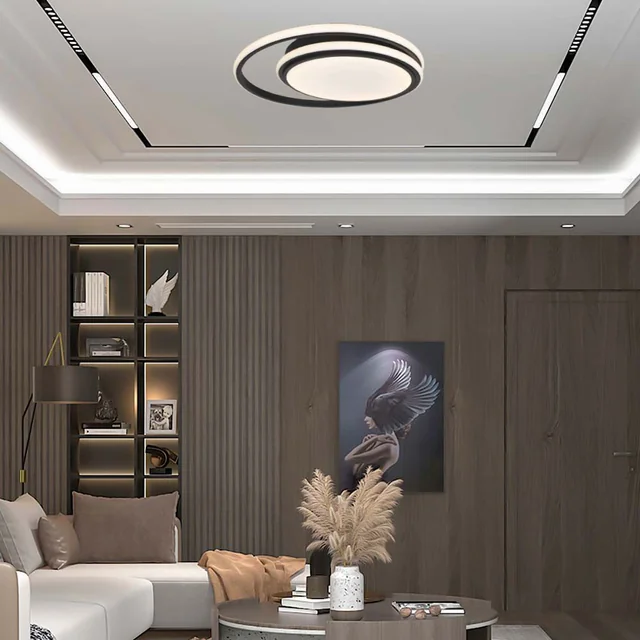 Designer Ceiling Lights - IP20 - Black Body - 38 Watts - 4050 Lumens - 4000K