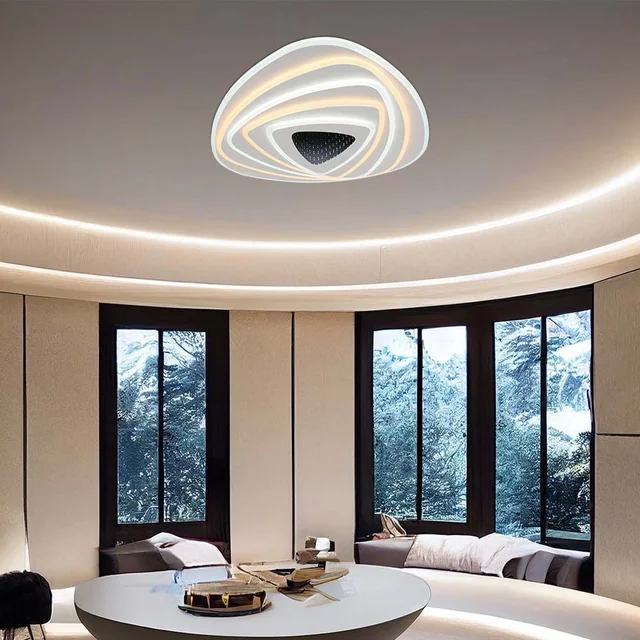 Designer Ceiling Lights - IP20 - White Body - 120 Watts - 12800 Lumens - 3IN1