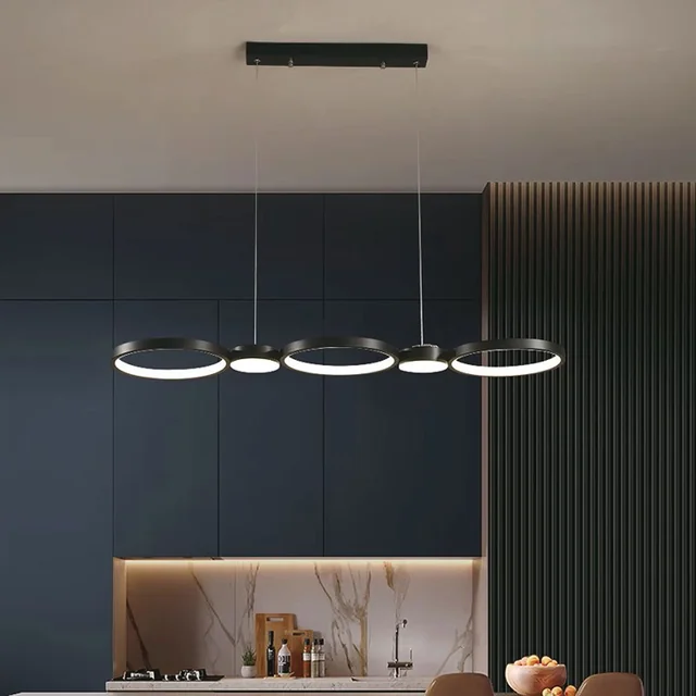 Designer-Deckenleuchten - Designer-Hängeleuchten - IP20 - Schwarzes Gehäuse - 38 Watt - 4560 Lumen - 3000K