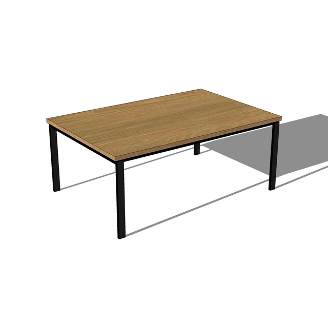 Desk with metal U-shaped legs - U-DS1600