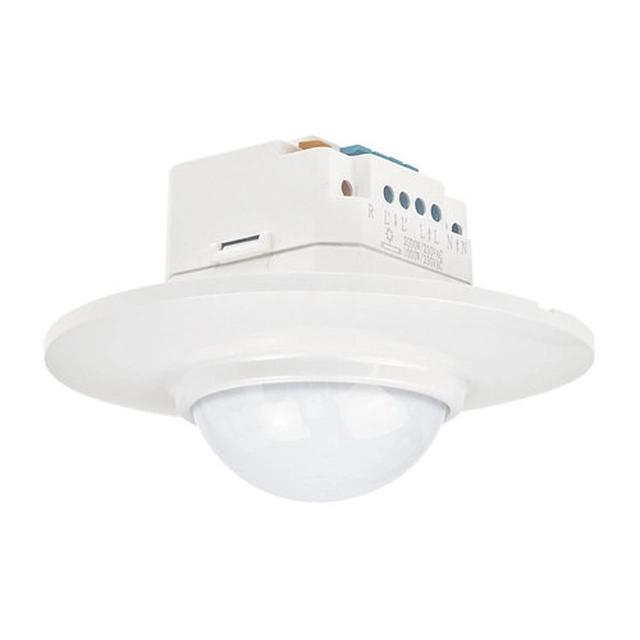 Détecteur de mouvement et de présence Swiss Garde 360 Plus RA, plage 16m, 230V, télécommandé, relais 2300W 10A, IP20, angle de détection 360st, blanc