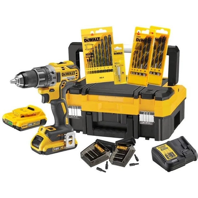 Dewalt bore-/skruemaskine DCD791D2T 18 V 2 x batteri 2 Ah