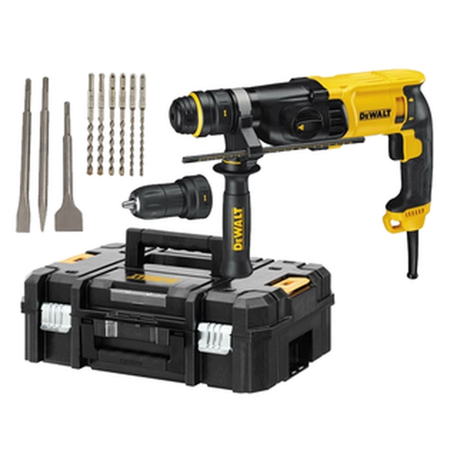 DeWalt D25134KP-QS elektrická příklepová vrtačka 230 V | 800 W | 2,8 J | V betonu 26 mm | 3 kg | TSTAK v kufru