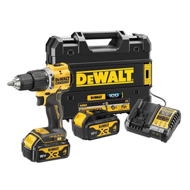 DeWalt DCD100YM2T-QW акумуляторна ударна дриль 18 V | 68 Нм | 1,5 - 13 мм | Карбонова безщітка | 2 x 4 Ач акумулятор + зарядний пристрій | ЦСТАК у валізі