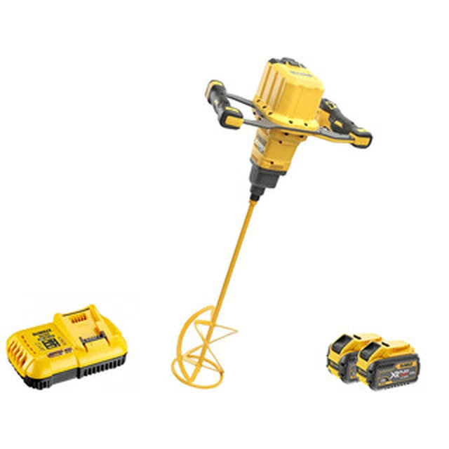 DeWalt DCD240X2-QW акумуляторний ручний міксер 54 V | Карбонова безщітка | 2 x 9 Ач акумулятор + зарядний пристрій | В картонній коробці