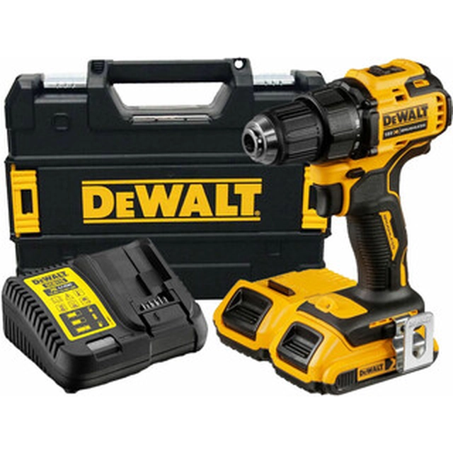 DeWalt DCD708L2T-QW akkuporakone, jossa istukka 18 V | 26 Nm/65 Nm | Hiiliharjaton | 2 x 3 Ah akku + laturi | TSTAK matkalaukussa