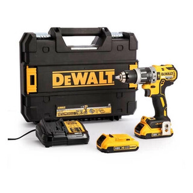 DeWalt DCD796D2-QW акумуляторна ударна дриль 18 V | 27 Nm/70 Nm | 1,5 - 13 мм | Карбонова безщітка | 2 x 2 Ач акумулятор + зарядний пристрій | ЦСТАК у валізі