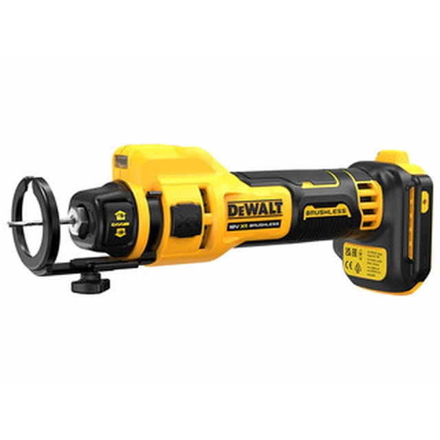 DeWalt DCE555N-XJ akumulátorová řezačka na sádrokarton 18 V | 26000 RPM | 3,18 mm/6,35 mm | Carbon Brushless | Bez baterie a nabíječky | V kartonové krabici