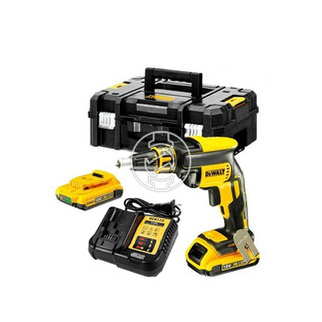 DeWalt DCF620D2-QW cordless screwdriver with depth stop 18 V | Carbon Brushless | 2 x 2 Ah battery + charger | TSTAK in a suitcase