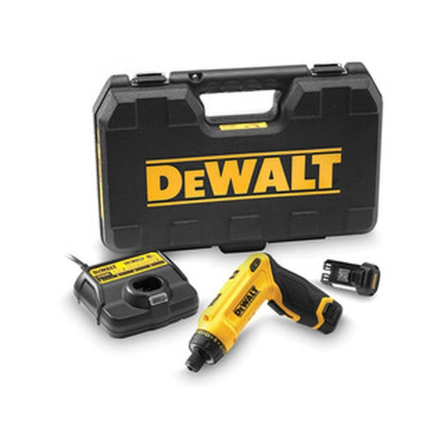 DeWalt DCF680G2-QW aku šroubovák 7,2 V|4 Nm |1/4 palce | Uhlíkový kartáč |2 X 1 Ah baterie + nabíječka | V kufru