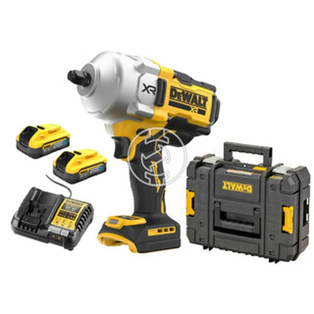 DeWalt DCF961H2T Akku-Schlagschrauber 18 V | 1626 Nm | 1/2 Zoll | Carbon bürstenlos | 2 x 5 Ah Akku + Ladegerät | TSTAK im Koffer