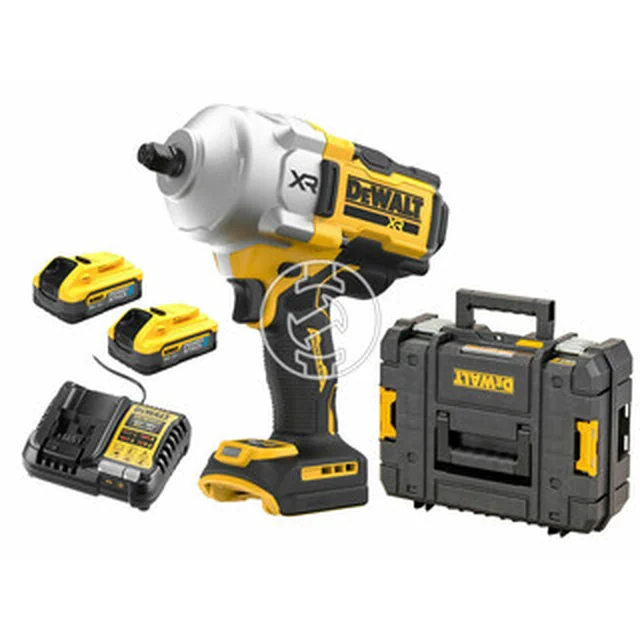 DeWalt DCF961H2T cordless impact driver 18 V | 1626 Nm | 1/2 inches | Carbon Brushless | 2 x 5 Ah battery + charger | TSTAK in a suitcase